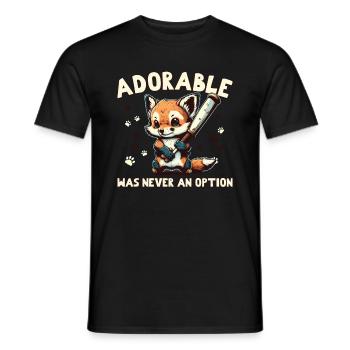Adorable Was Never an Option Fox - Männer T-Shirt - Schwarz - Vorne - AI Model Male 178 light (178cm)