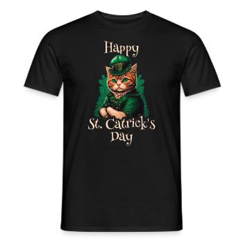 Happy St. Catrick's Day Patty - Men's T-Shirt - black - Front - AI Model Male 178 light (178cm)