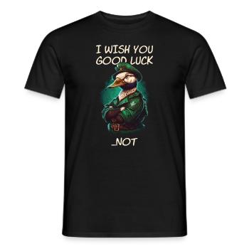 Je vous souhaite bonne chance... Détresse - T-shirt homme - noir - Devant - AI Model Male 178 light (178cm)