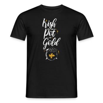 Irish Today Hangover Tomorrow - Men's T-Shirt - black - Front - AI Model Male 178 light (178cm)