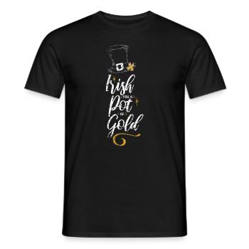 Irish You A Pot Of Gold Vintage - Men's T-Shirt - black - Front - AI Model Male 178 light (178cm)