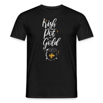 Irish You A Pot Of Gold Vintage - Men's T-Shirt - black - Front - AI Model Male 178 light (178cm)