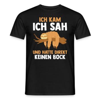 Ich Kam Ich Sah Und Hatte Direkt Keinen Bock Fault - Männer T-Shirt - Schwarz - Vorne - AI Model Male 178 light (178cm)