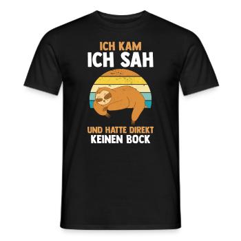 Ich Kam Ich Sah Und Hatte Direkt Keinen Bock Fault - Männer T-Shirt - Schwarz - Vorne - AI Model Male 178 light (178cm)