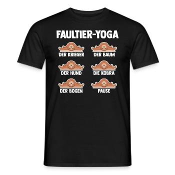 Faultier Yoga - Männer T-Shirt - Schwarz - Vorne - AI Model Male 178 light (178cm)