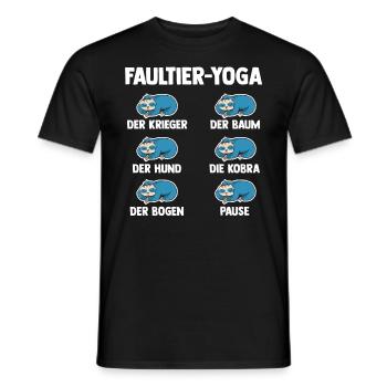 Faultier Yoga - Männer T-Shirt - Schwarz - Vorne - AI Model Male 178 light (178cm)