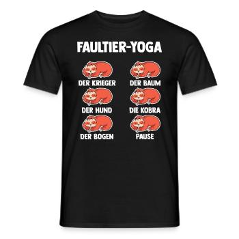 Faultier Yoga - Männer T-Shirt - Schwarz - Vorne - AI Model Male 178 light (178cm)