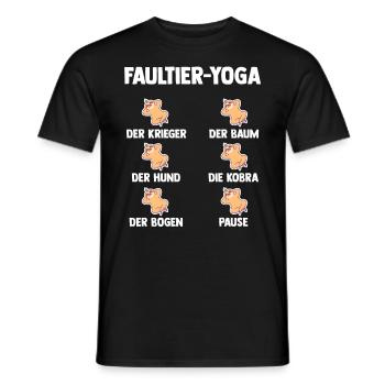 Faultier Yoga - Männer T-Shirt - Schwarz - Vorne - AI Model Male 178 light (178cm)