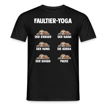 Faultier Yoga - Männer T-Shirt - Schwarz - Vorne - AI Model Male 178 light (178cm)