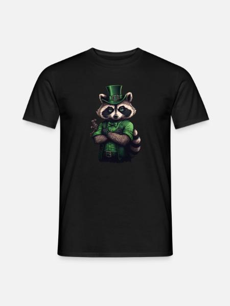 Raccoon St. Patty - Men's T-Shirt - black