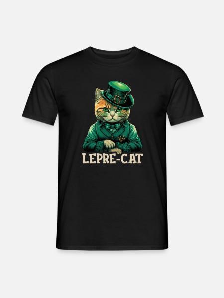 Lepre-Cat St. Patty - Men's T-Shirt - black