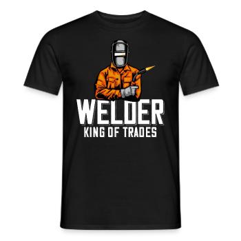 Welder saying for proud metal workers and - Men's T-Shirt - black - Front - AI Model Male 178 light (178cm)