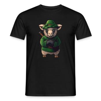Sheep St. Patty - Men's T-Shirt - black - Front - AI Model Male 178 light (178cm)