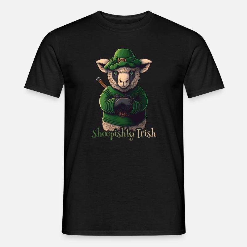 Sheepishly Irish St. Patty - Männer T-Shirt - Schwarz