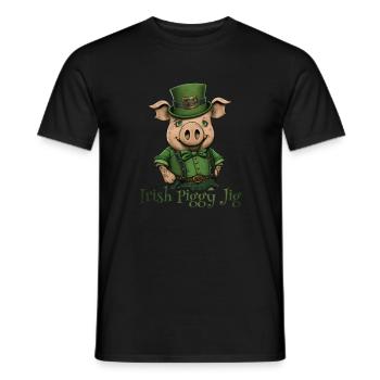 Irish Piggy Jig St. Patty - Men's T-Shirt - black - Front - AI Model Male 178 light (178cm)