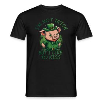 Je ne suis pas irlandais mais j’aime embrasser St. Patty - T-shirt homme - noir - Devant - AI Model Male 178 light (178cm)