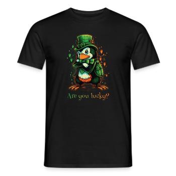 Êtes-vous heureux? Penguin St. Patty - T-shirt homme - noir - Devant - AI Model Male 178 light (178cm)