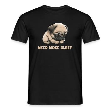 Besoin de plus de carlin de sommeil - T-shirt homme - noir - Devant - AI Model Male 178 light (178cm)
