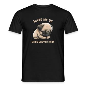 Réveille-moi quand l’hiver se termine - T-shirt homme - noir - Devant - AI Model Male 178 light (178cm)
