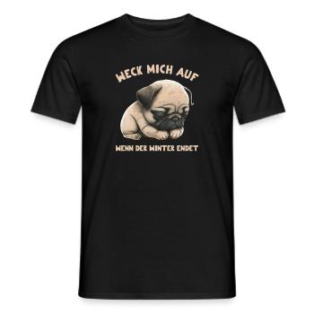 Réveille-moi quand l’hiver se termine - T-shirt homme - noir - Devant - AI Model Male 178 light (178cm)