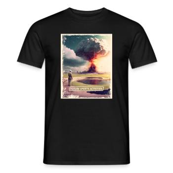Play golf Post-apocalyptic world - Men's T-Shirt - black - Front - AI Model Male 178 light (178cm)