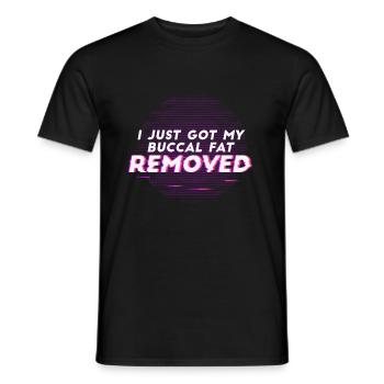 J’ai fait enlever ma graisse buccale - T-shirt homme - noir - Devant - AI Model Male 178 light (178cm)