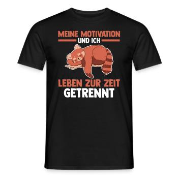 Meine Motivation und ich leben zur Zeit getrennt - Männer T-Shirt - Schwarz - Vorne - AI Model Male 178 light (178cm)