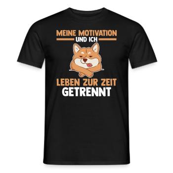 Meine Motivation und ich leben zur Zeit getrennt - Männer T-Shirt - Schwarz - Vorne - AI Model Male 178 light (178cm)