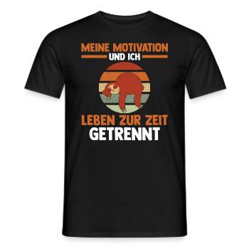 Meine Motivation und ich leben zur Zeit getrennt F - Männer T-Shirt - Schwarz - Vorne - AI Model Male 178 light (178cm)