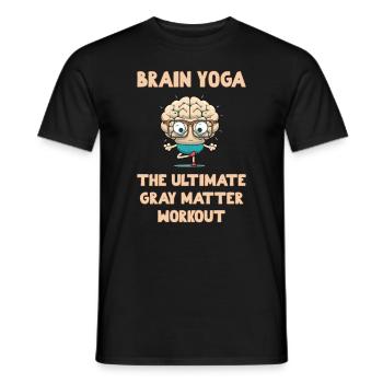 Brain Yoga The Ultimate Gray Matter Workout - Men's T-Shirt - black - Front - AI Model Male 178 light (178cm)