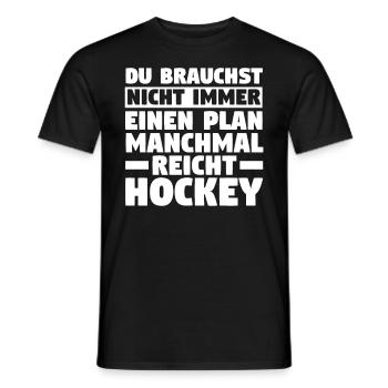 Eishockey Hockeyspieler Hockey - Männer T-Shirt - Schwarz - Vorne - AI Model Male 178 light (178cm)
