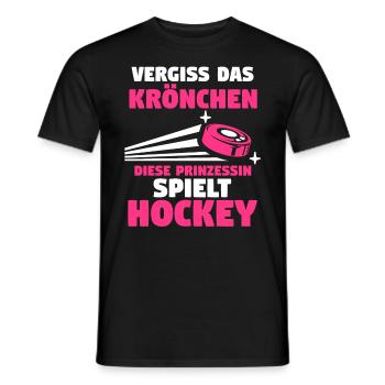 Eishockey Hockeyspieler Prinzessin Hockey - Männer T-Shirt - Schwarz - Vorne - AI Model Male 178 light (178cm)