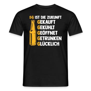 5G ist die Zukunft Bier - Männer T-Shirt - Schwarz - Vorne - AI Model Male 178 light (178cm)