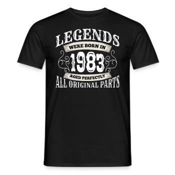 1983 Birthday Gift - Legendary Vintage - Men's T-Shirt - black - Front - AI Model Male 178 light (178cm)