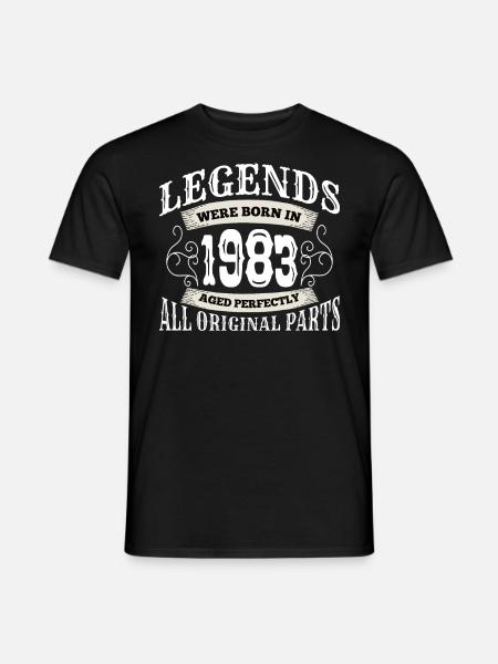 1983 Cadeau d’anniversaire - Vintage légendaire - T-shirt homme - noir