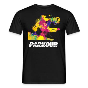 parkour - T-shirt homme - noir - Devant - AI Model Male 178 light (178cm)