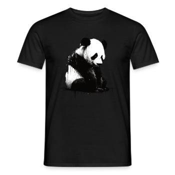 Panda-bär-schablone - Männer T-Shirt - Schwarz - Vorne - AI Model Male 178 light (178cm)