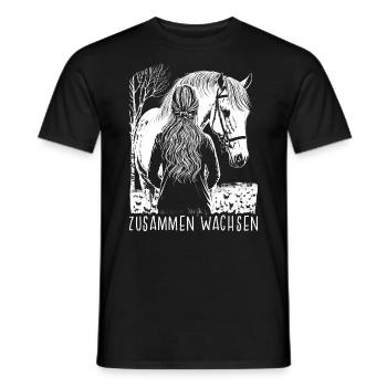 Zusammen Wachsen - Männer T-Shirt - Schwarz - Vorne - AI Model Male 178 light (178cm)