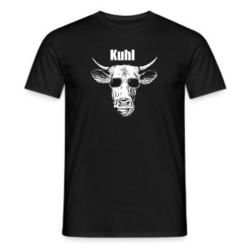 Kuhl lustiger spruch / Wortwitz Logodesign Humor - Männer T-Shirt - Schwarz - Vorne - AI Model Male 178 light (178cm)