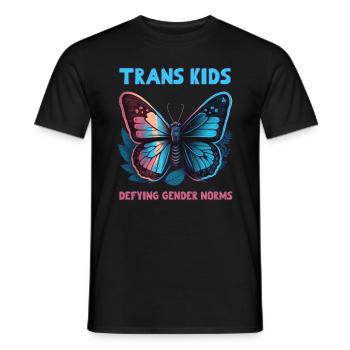 Trans Kids Defying Gender Norms - Men's T-Shirt - black - Front - AI Model Male 178 light (178cm)