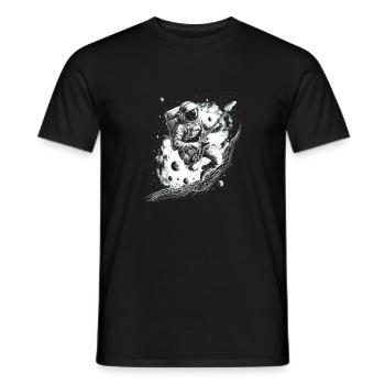 Astronaut Guitar Player - Männer T-Shirt - Schwarz - Vorne - AI Model Male 178 light (178cm)