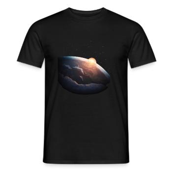 Lever de soleil sur le sol - T-shirt homme - noir - Devant - AI Model Male 178 light (178cm)