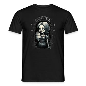 Coffee Addicted - Men's T-Shirt - black - Front - AI Model Male 178 light (178cm)