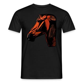 Pferd Tier Motiv - Männer T-Shirt - Schwarz - Vorne - AI Model Male 178 light (178cm)