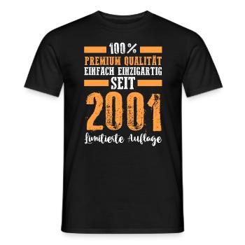 2004 22 Jahre Geburtstag - Männer T-Shirt - Schwarz - Vorne - AI Model Male 178 light (178cm)