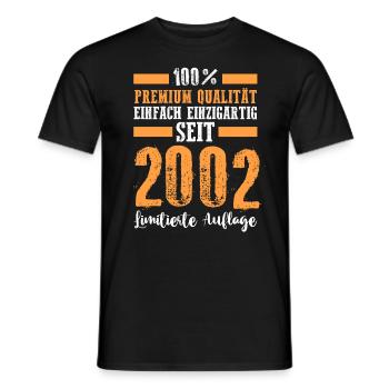 2004 21 Jahre Geburtstag - Männer T-Shirt - Schwarz - Vorne - AI Model Male 178 light (178cm)