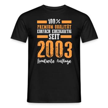 2004 20 Jahre Geburtstag - Männer T-Shirt - Schwarz - Vorne - AI Model Male 178 light (178cm)
