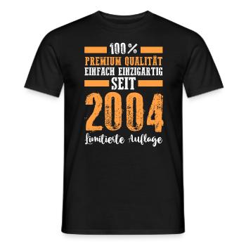 2004 19 Jahre Geburtstag - Männer T-Shirt - Schwarz - Vorne - AI Model Male 178 light (178cm)