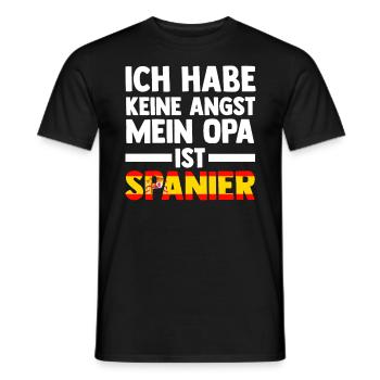 Ich habe keine Angst mein Opa ist Spanier - Männer T-Shirt - Schwarz - Vorne - AI Model Male 178 light (178cm)