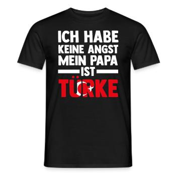 Ich habe keine Angst mein Papa ist Türke - Männer T-Shirt - Schwarz - Vorne - AI Model Male 178 light (178cm)